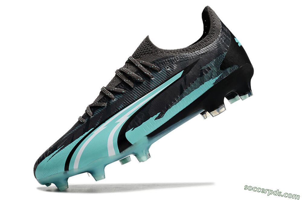 Puma Ultra Ultimate FG Low-Tops Football Boots - Black/Jade 5