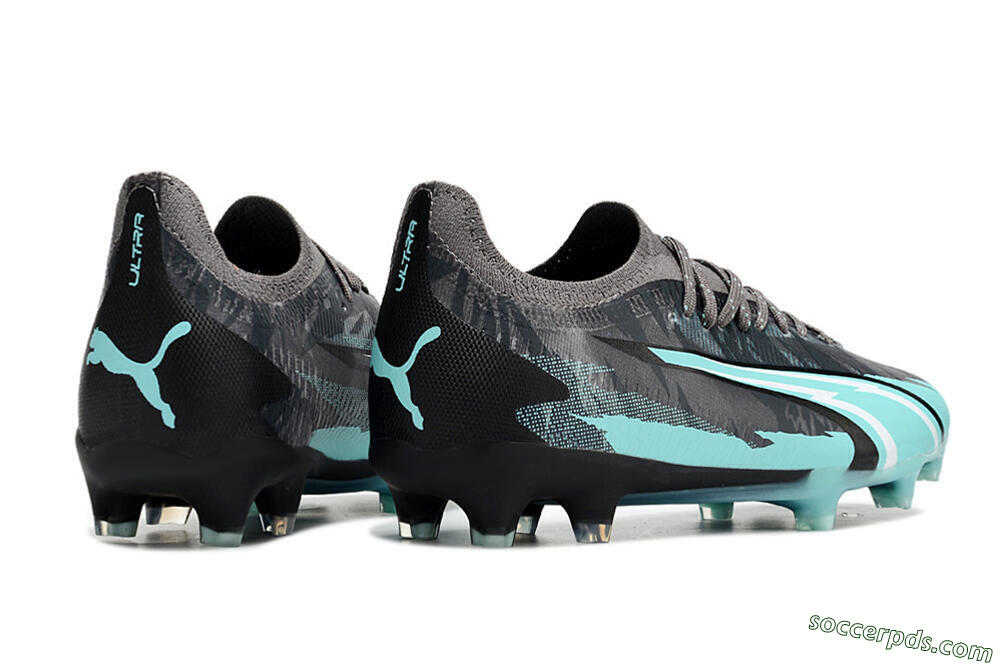 Puma Ultra Ultimate FG Low-Tops Football Boots - Black/Jade 6