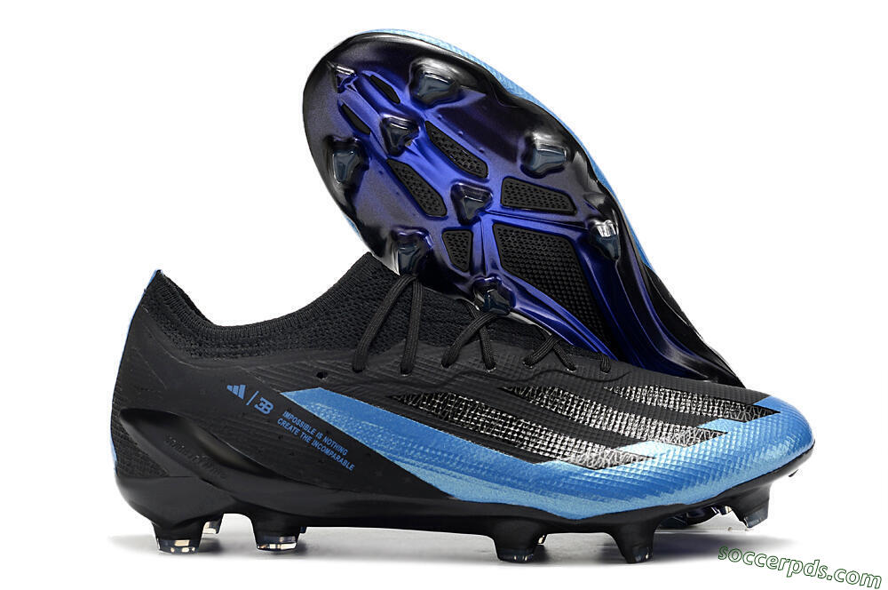 Adidas X Crazyfast.1 FG Low-Tops Football Boots - Black/Blue/Gold 1
