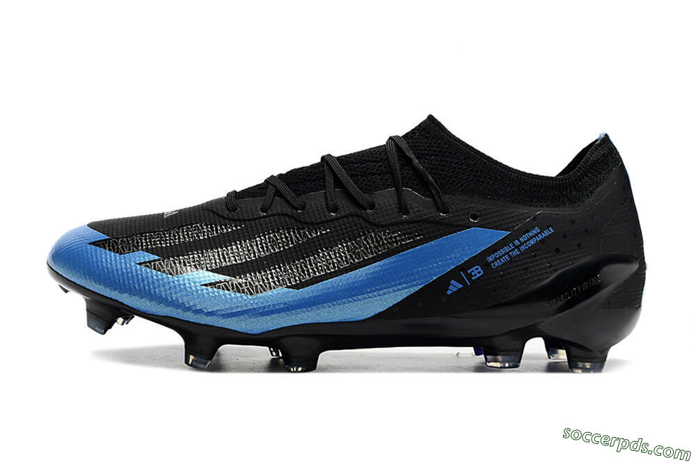 Adidas X Crazyfast.1 FG Low-Tops Football Boots - Black/Blue/Gold 2