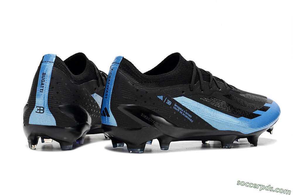 Adidas X Crazyfast.1 FG Low-Tops Football Boots - Black/Blue/Gold 6