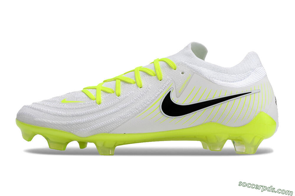 Nike Phantom Luna Elite NU FG Low-Tops Football Boots - White/Yellow/Black 2