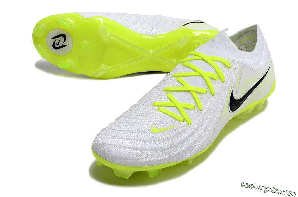 Nike Phantom Luna Elite NU FG Low-Tops Football Boots - White/Yellow/Black 3