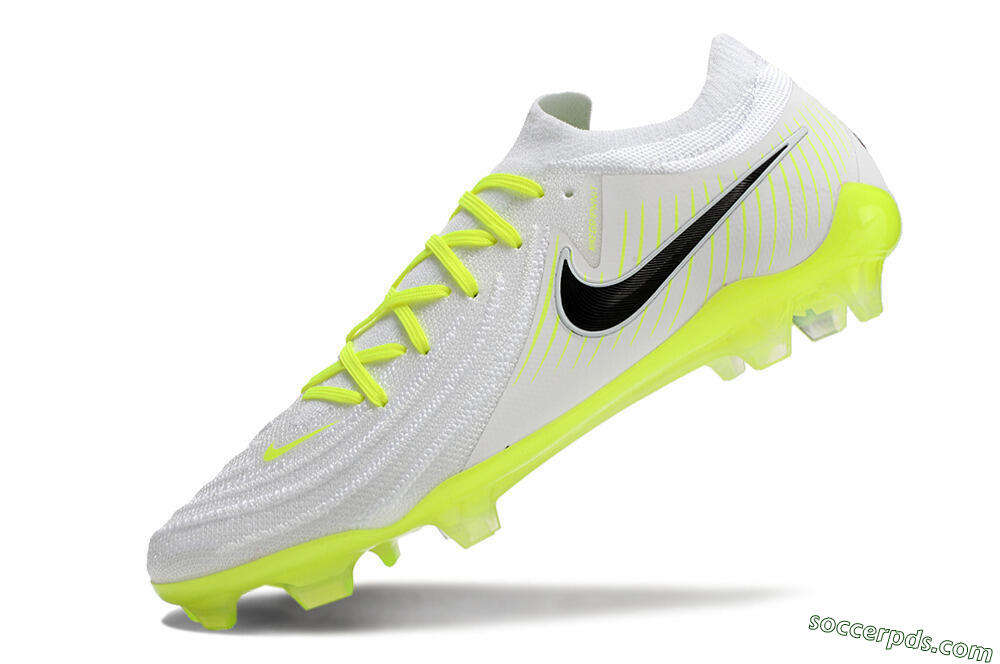 Nike Phantom Luna Elite NU FG Low-Tops Football Boots - White/Yellow/Black 5