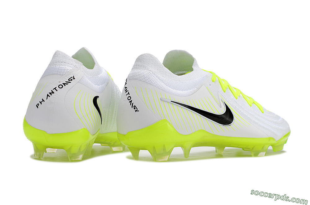Nike Phantom Luna Elite NU FG Low-Tops Football Boots - White/Yellow/Black 6