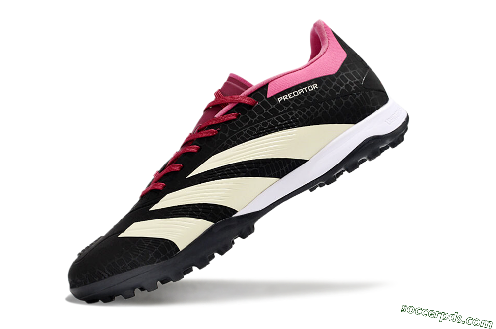 Adidas Predator 24 Elite TF Low-Tops Football Boots - Black/Beige/Pink 5