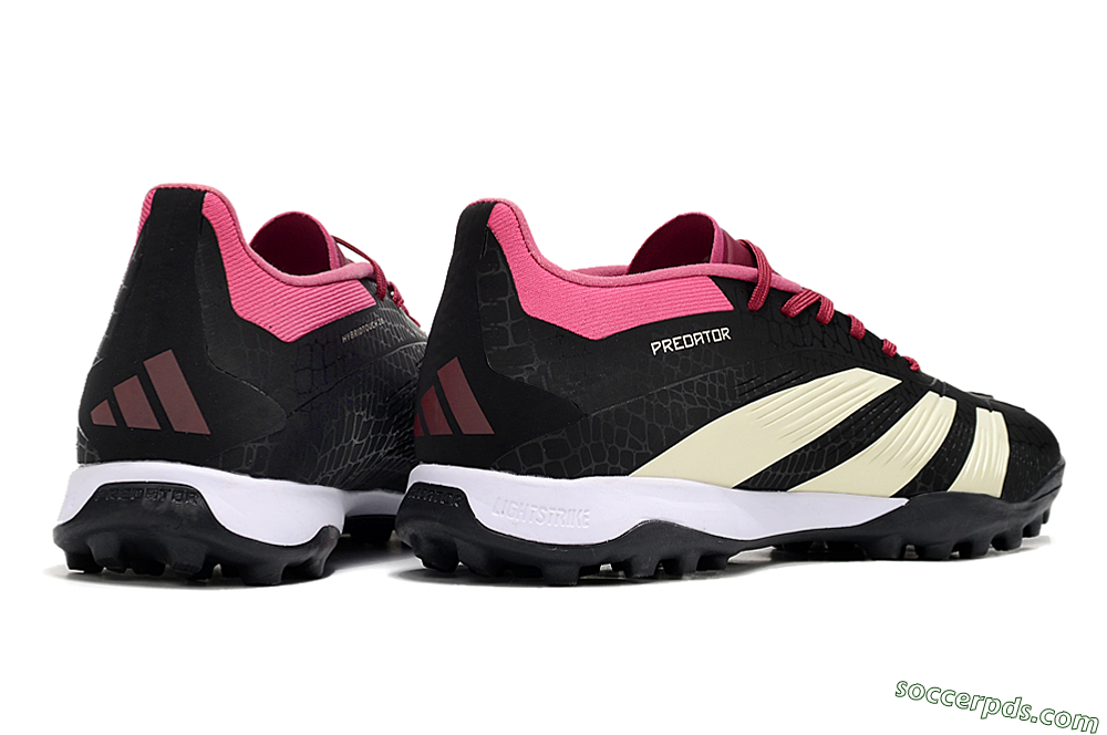Adidas Predator 24 Elite TF Low-Tops Football Boots - Black/Beige/Pink 6