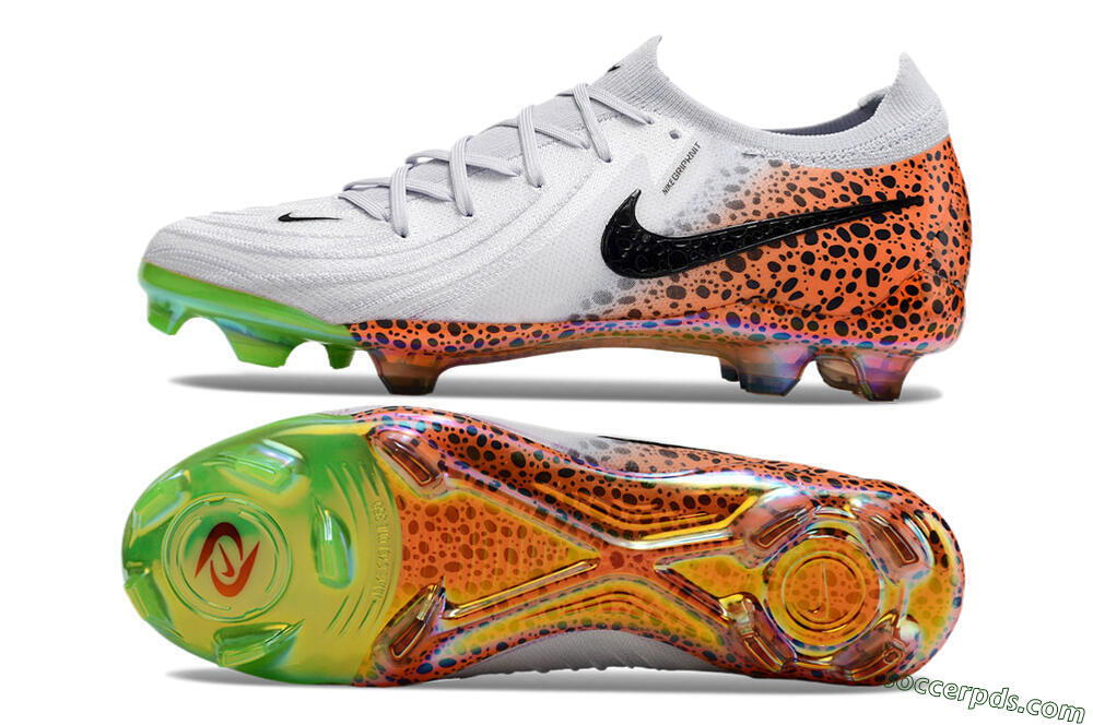 Nike Phantom Luna Elite FG Low-Tops Football Boots - Grey/Orange/Black 0