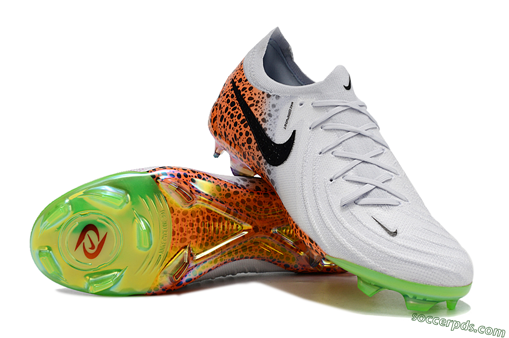 Nike Phantom Luna Elite FG Low-Tops Football Boots - Grey/Orange/Black 3