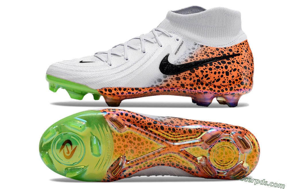 Nike Phantom Luna Elite NU FG High-Tops Football Boots - White/Black/Orange 0