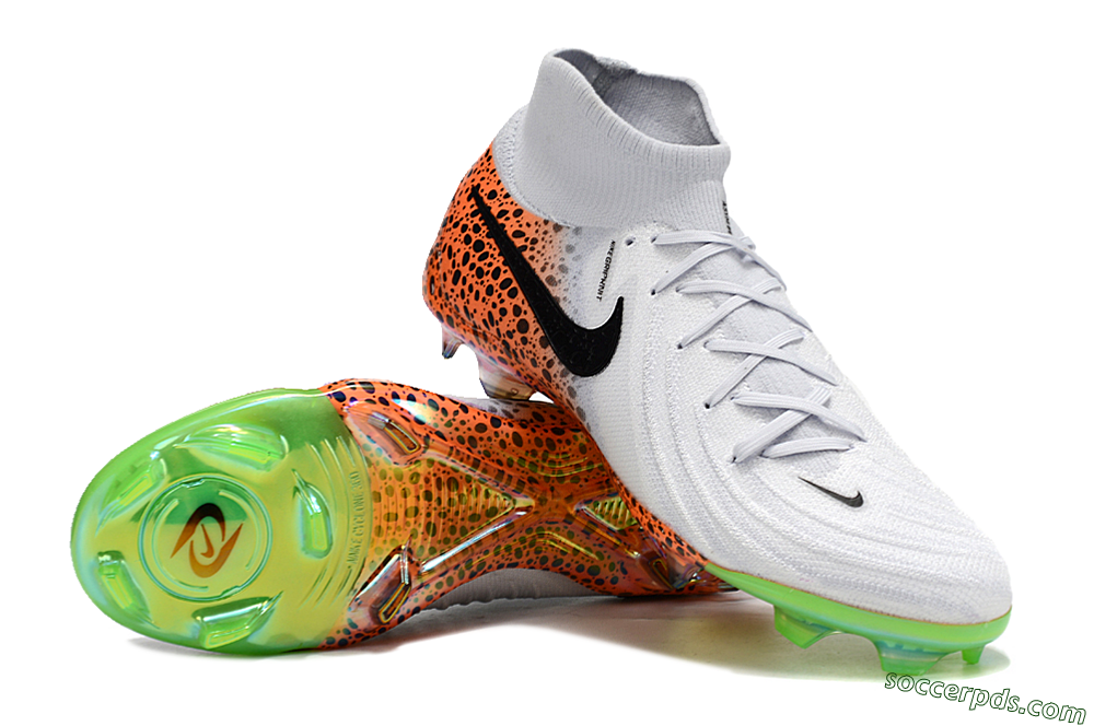 Nike Phantom Luna Elite NU FG High-Tops Football Boots - White/Black/Orange 3