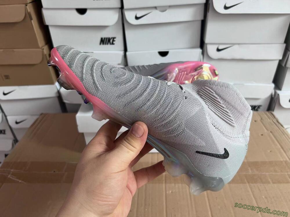 Nike Phantom Luna Elite NU FG High-Tops Football Boots - Grey/Black/Blue