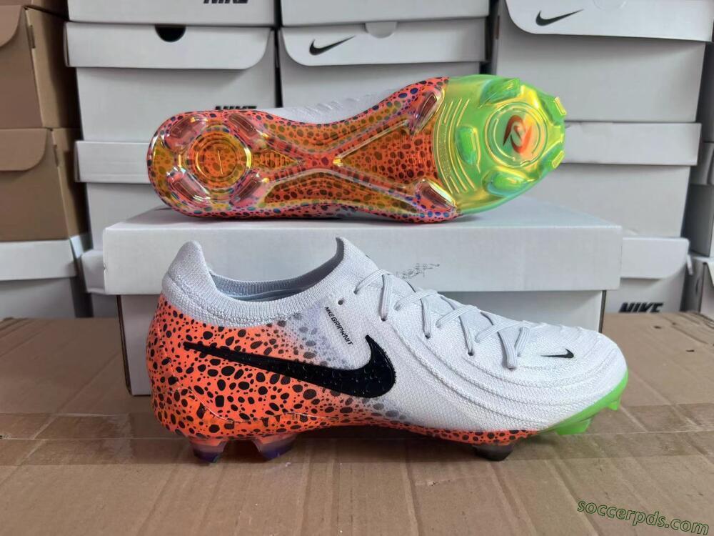 Nike Phantom Luna Elite FG Low-Tops Football Boots - Grey/Orange/Black