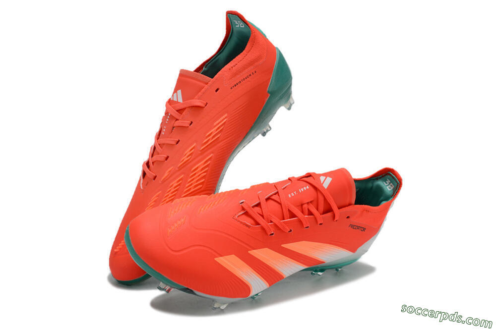 Adidas Predator Accuracy FG Low-Tops Football Boots - Red/White/Green 3