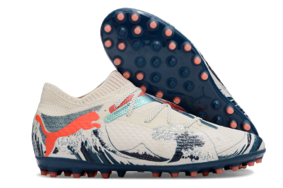 Puma Future Ultimate MG Low-Tops Football Boots - Beige/Blue/Red