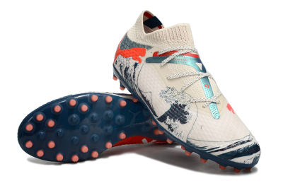 Puma Future Ultimate MG Low-Tops Football Boots - Beige/Blue/Red