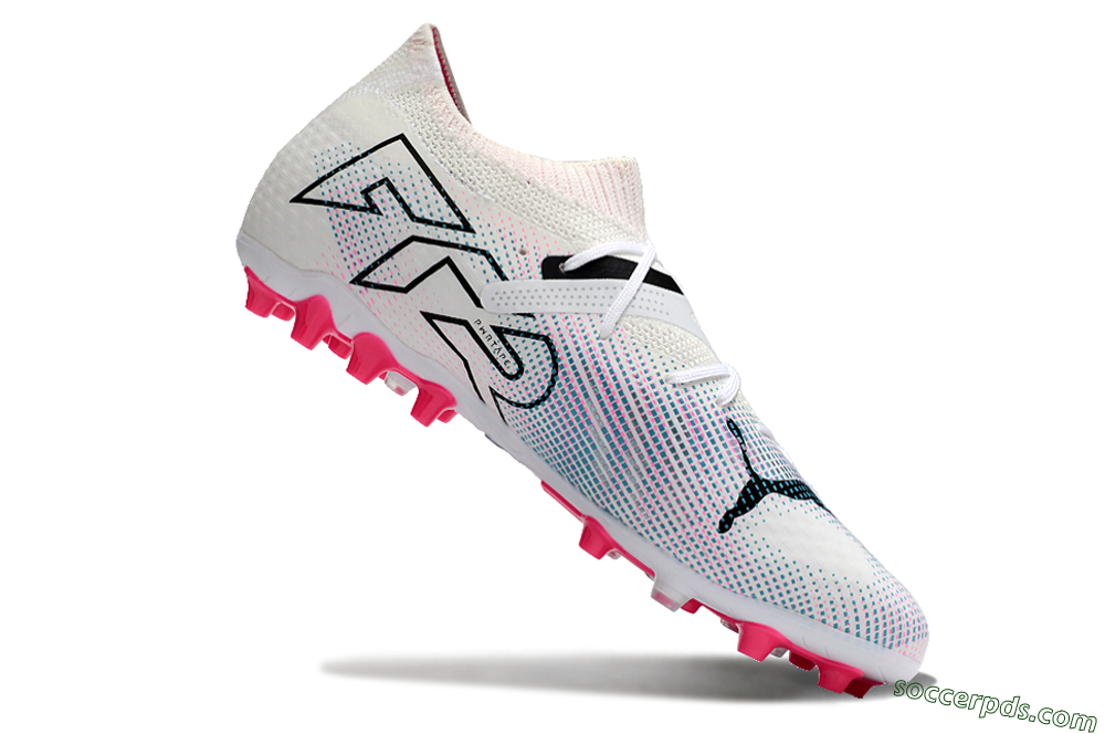 Puma Future Ultimate MG Low-Tops Football Boots - White/Black/Pink 4