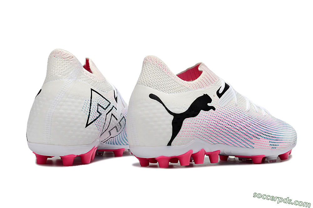 Puma Future Ultimate MG Low-Tops Football Boots - White/Black/Pink 6