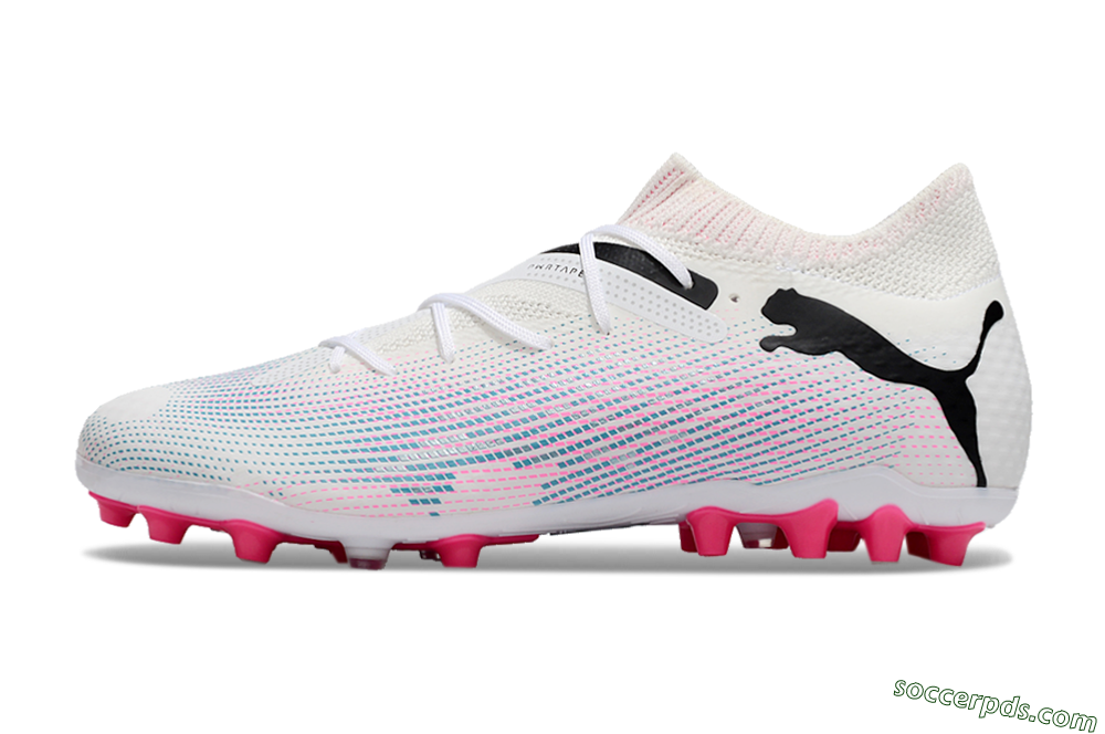 Puma Future Ultimate MG Low-Tops Football Boots - White/Black/Pink 2