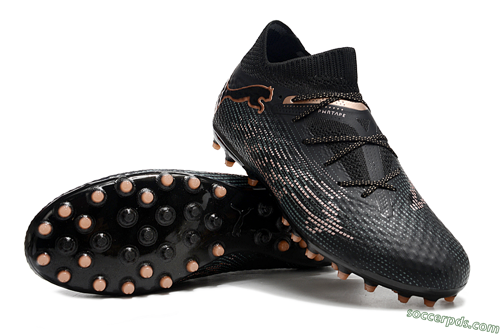 Puma Future Ultimate MG Low-Tops Football Boots - Black/Blue/Gold 3