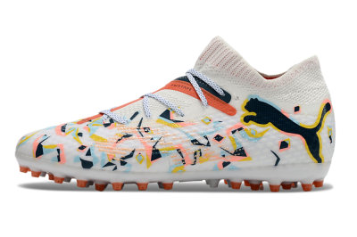 Puma Future Ultimate MG Low-Tops Football Boots - White/Pink/Yellow/Black