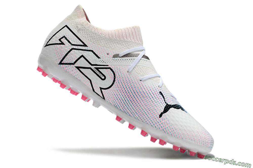 Puma Future Ultimate MG Low-Tops Football Boots - White/Pink/Blue/Black 4