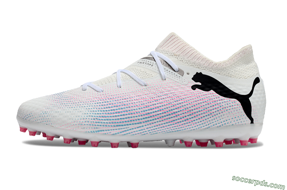 Puma Future Ultimate MG Low-Tops Football Boots - White/Pink/Blue/Black 2
