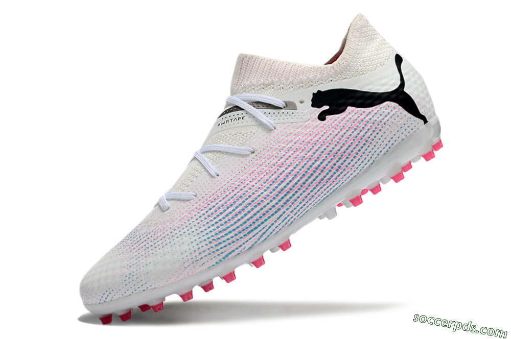 Puma Future Ultimate MG Low-Tops Football Boots - White/Pink/Blue/Black 5