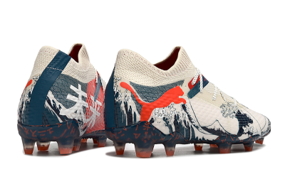 Puma Future Ultimate FG Low-Tops Football Boots - Beige/Blue/Red