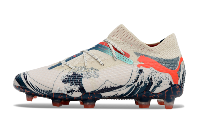 Puma Future Ultimate FG Low-Tops Football Boots - Beige/Blue/Red