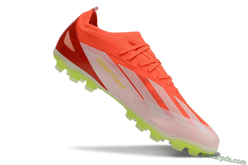 Adidas X Crazyfast.1 FG Low-Tops Football Boots - Red/White/Yellow 4