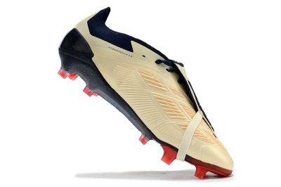 Adidas Predator Elite Foldover Tongue FG Low-Tops Football Boots - Beige/Blue/Black