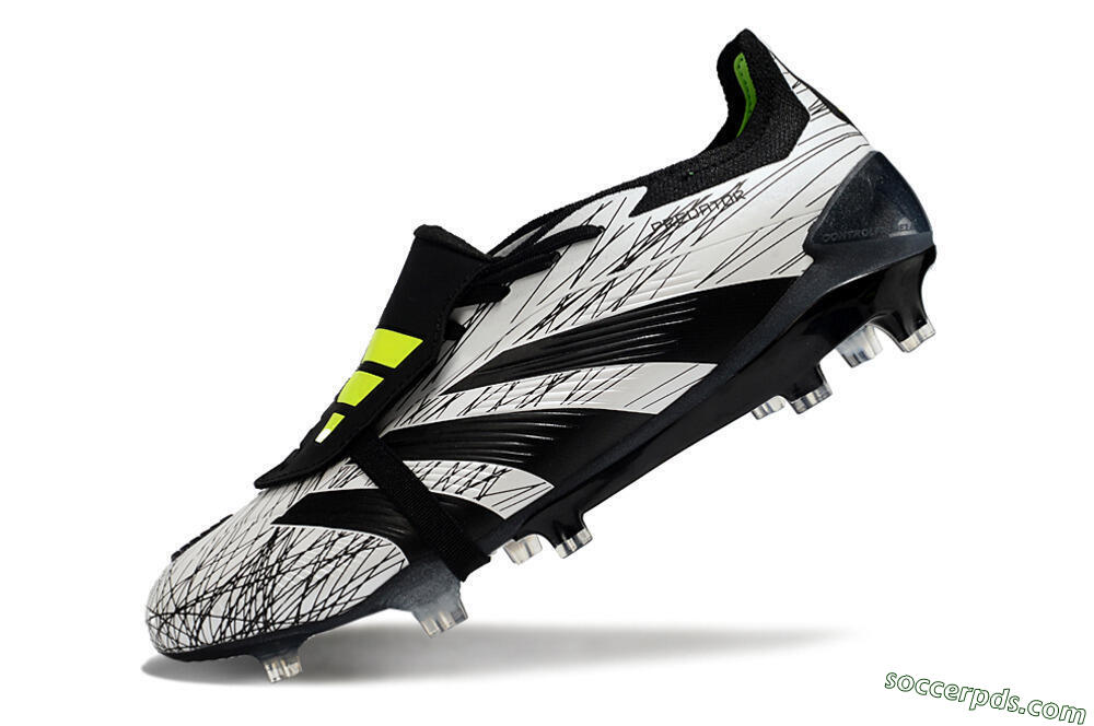 Adidas Predator Elite Foldover Tongue FG Low-Tops Football Boots - White/Black/Yellow 5