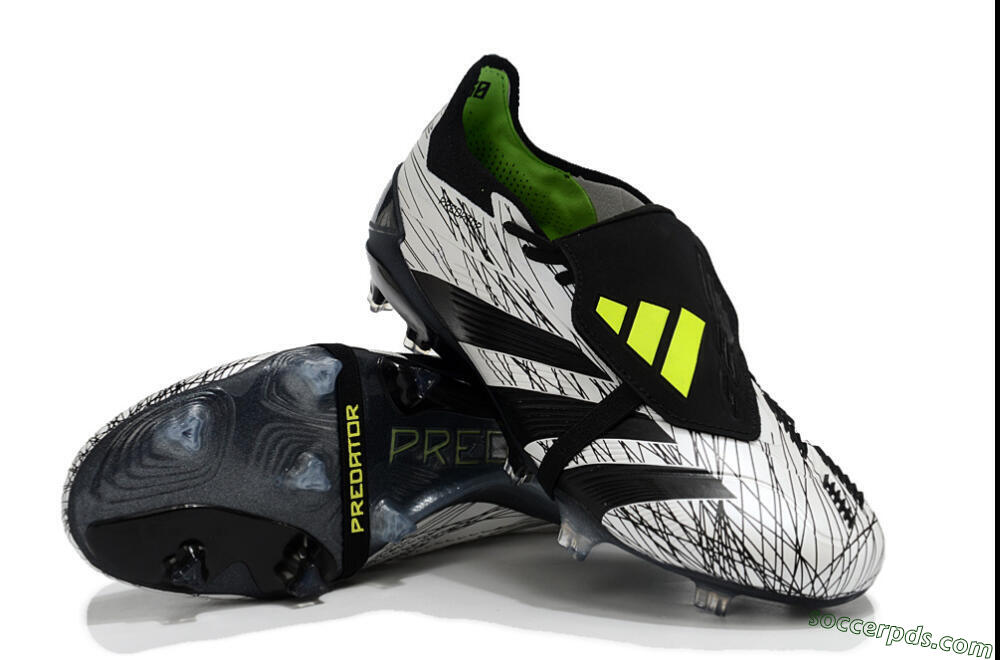 Adidas Predator Elite Foldover Tongue FG Low-Tops Football Boots - White/Black/Yellow 3
