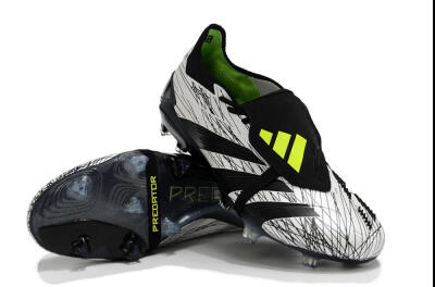 Adidas Predator Elite Foldover Tongue FG Low-Tops Football Boots - White/Black/Yellow