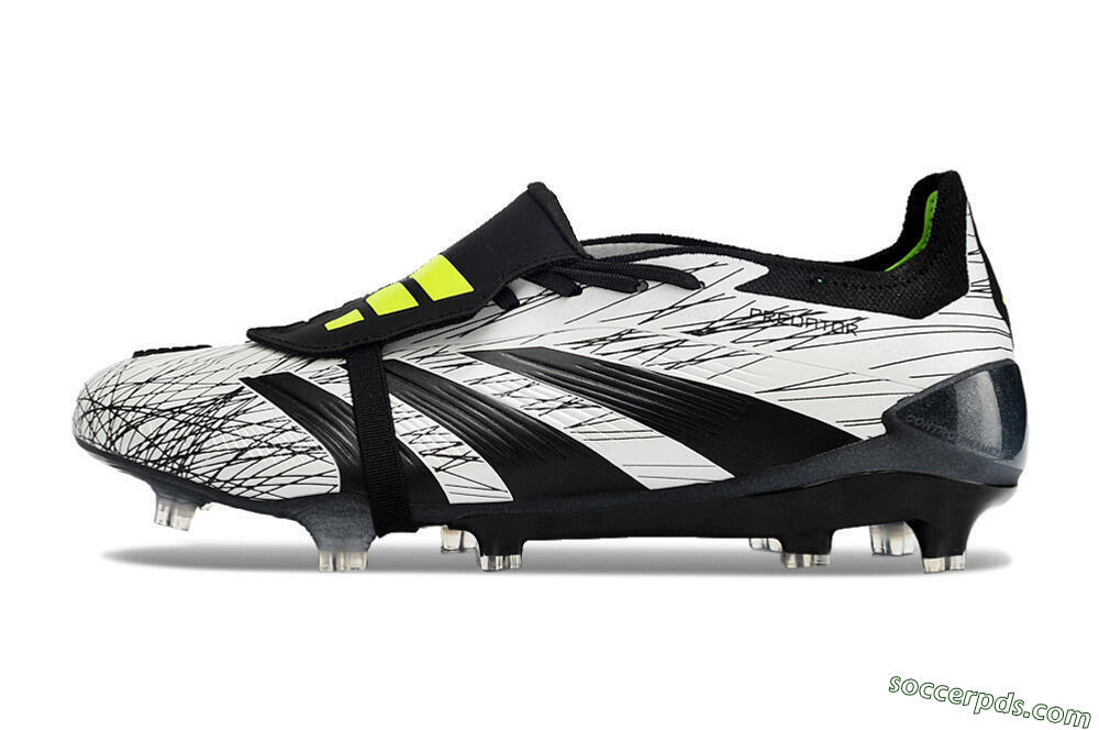 Adidas Predator Elite Foldover Tongue FG Low-Tops Football Boots - White/Black/Yellow 2