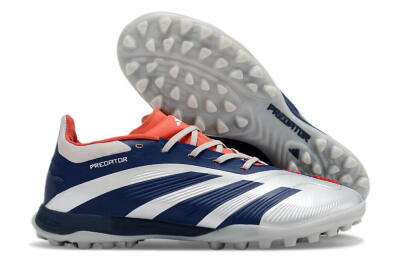 Adidas Predator 24 Elite TF Low-Tops Football Shoes - Silver/Blue/Red