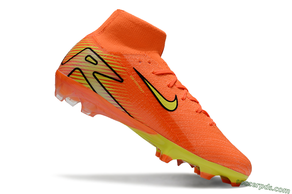 Nike Air Zoom Mercurial Superfly 10 Elite FG High-Tops Football Boots - Red/Yellow/Black 4