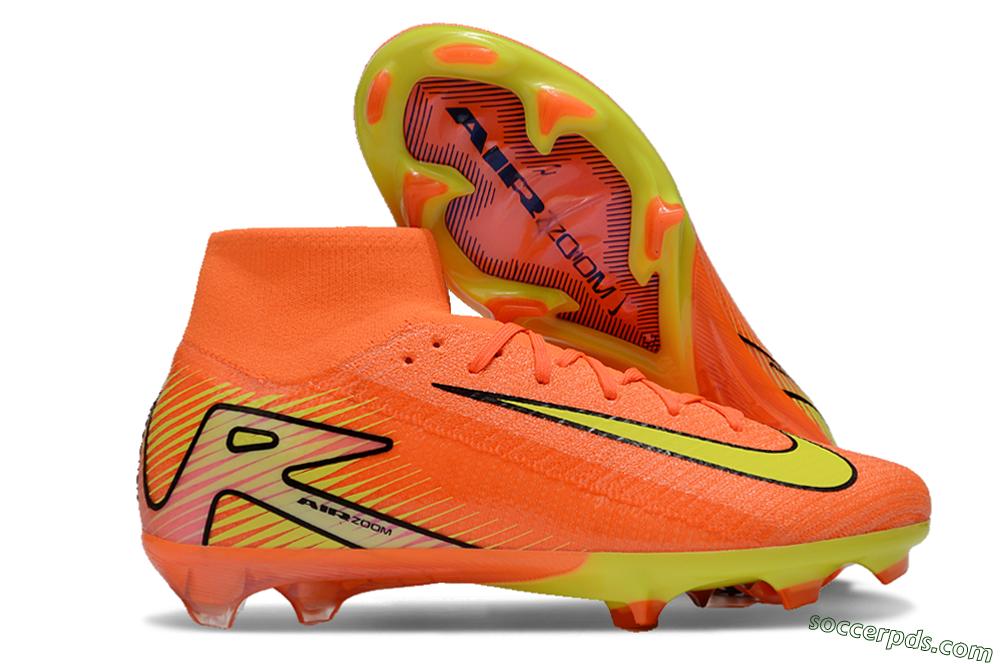 Nike Air Zoom Mercurial Superfly 10 Elite FG High-Tops Football Boots - Red/Yellow/Black 1