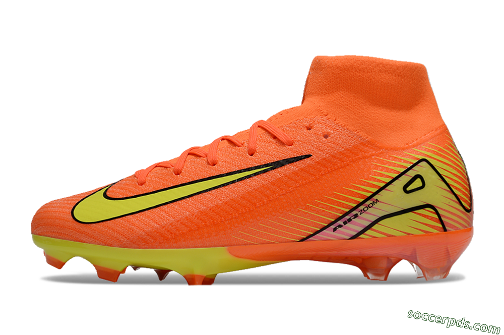Nike Air Zoom Mercurial Superfly 10 Elite FG High-Tops Football Boots - Red/Yellow/Black 2