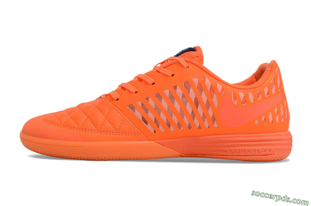 Nike Lunar Gato 2 IC Low-Tops Football Shoes - Red/Black 3