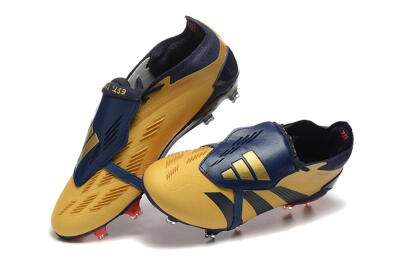 Adidas Predator Elite Foldover Tongue FG Low-Tops Football Boots - Gold/Blue/Red
