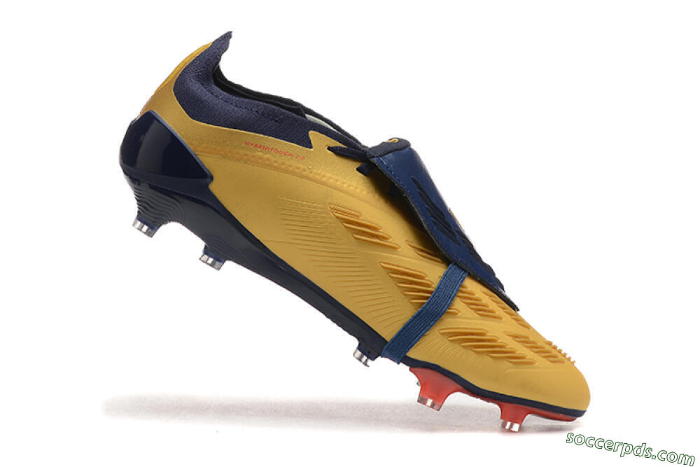 Adidas Predator Elite Foldover Tongue FG Low-Tops Football Boots - Gold/Blue/Red 7