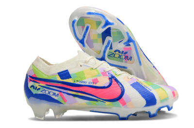 Nike Air Zoom Mercurial Vapor 15 Elite FG Low-Tops Football Boots - Beige/Blue/Yellow/Pink