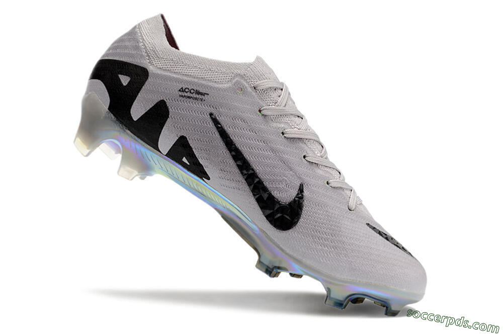 Nike Air Zoom Mercurial Vapor 15 Elite FG Low-Tops Football Boots - Grey/Black/Gold 4