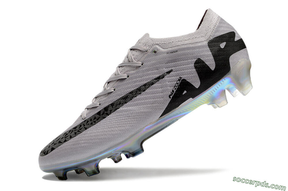 Nike Air Zoom Mercurial Vapor 15 Elite FG Low-Tops Football Boots - Grey/Black/Gold 5