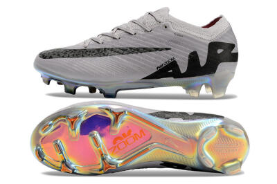 Nike Air Zoom Mercurial Vapor 15 Elite FG Low-Tops Football Boots - Grey/Black/Gold