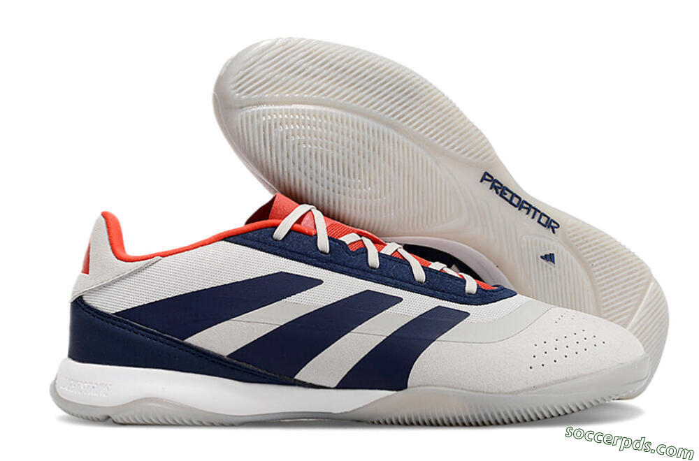Adidas Predator 24 Elite IC Low-Tops Football Shoes - Grey/Blue/Red 1