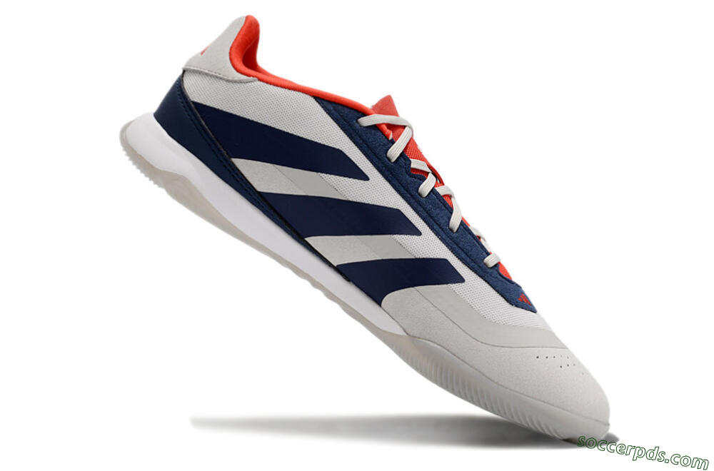 Adidas Predator 24 Elite IC Low-Tops Football Shoes - Grey/Blue/Red 4
