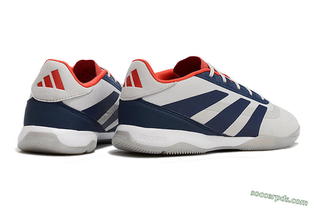 Adidas Predator 24 Elite IC Low-Tops Football Shoes - Grey/Blue/Red 6